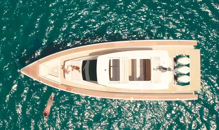 Private 5-Hour Cruise on Ultra Luxury Brand-New Yacht in Mykonos (Nevma)