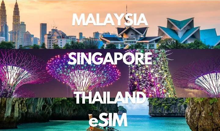 Singapore, Thailand & Malaysia eSIM: 0.5GB Daily to 30GB-30 Days