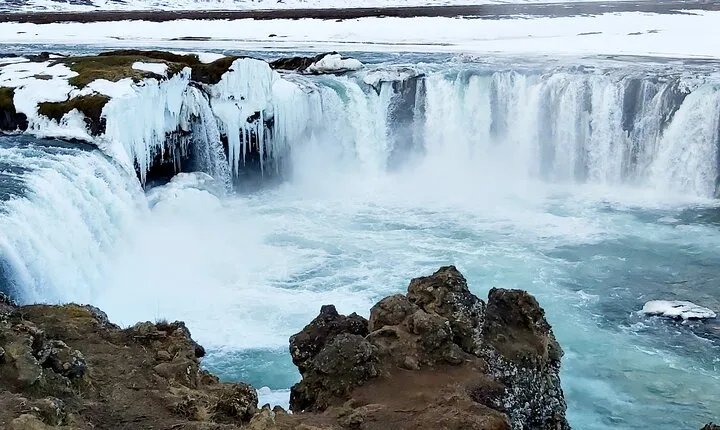 Winter Combo Godafoss Christmas House and The Forest Lagoon
