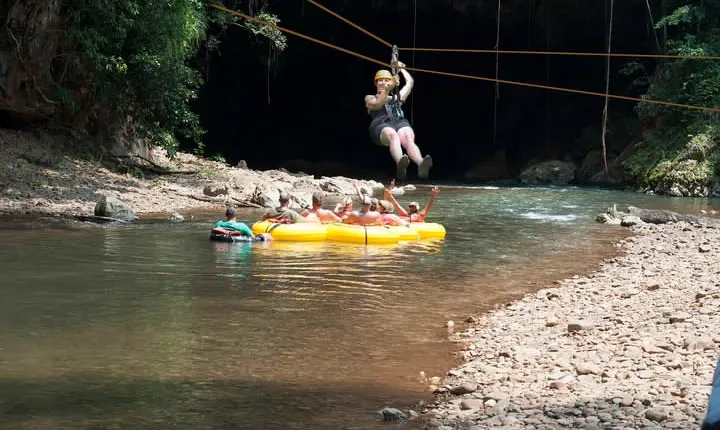 Private Tour: Cave Tubing and Zipline Adventure from Belize City