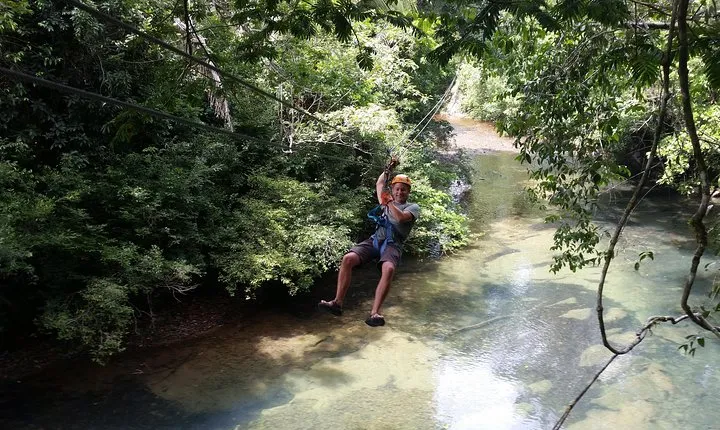Zip-line Canopy and Cave tubing Adventure from Belize City