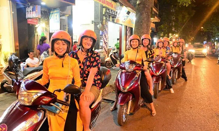 Hanoi Motorbike Tours Led By Women: Hanoi By Night Foodie Motorbike Tours