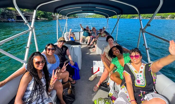 Public Lake Austin Boat Tour with Full Sun Shading