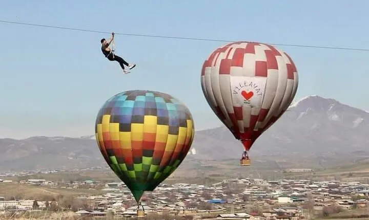Tashkent Private and Guieded Hot Air Balloon & Zip Line Tour