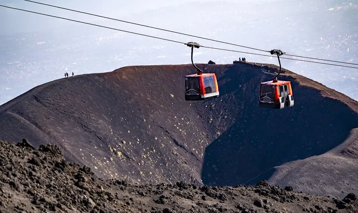 Mount Etna South Slope: Ticketing for the Etna Cable Car