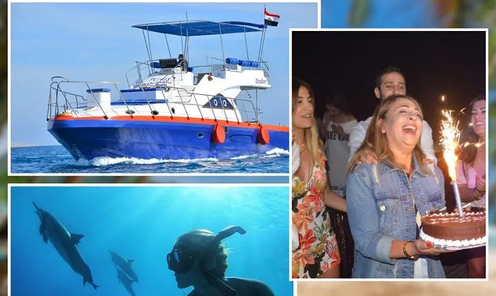 Birthday party on Private Boat to Dolphin House & Lunch -Hurghada