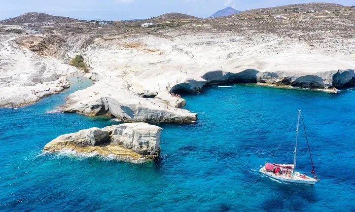 Shared Half Day Cruise from Milos to Provatas & Kleftiko