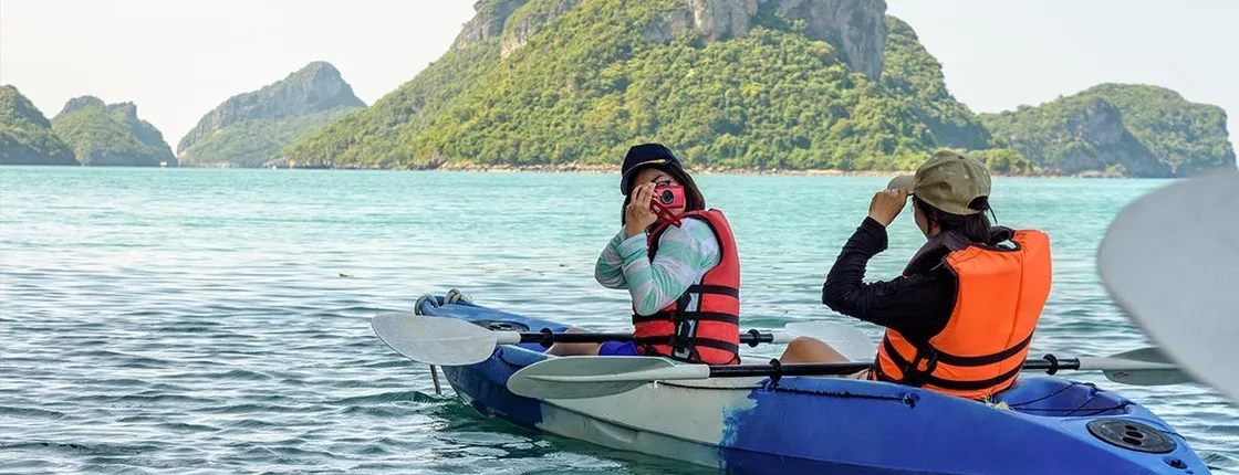 Kayaking, zipline, and cave tubing adventure in Vang Vieng