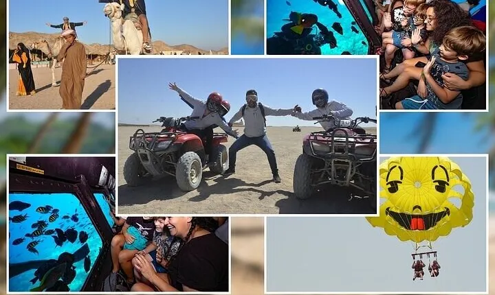 Exciting Semi-Submarine, Parachute, ATV & Camel Ride - Hurghada