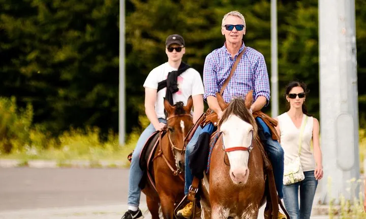 90 min of horse riding in Lviv city near the stable territory