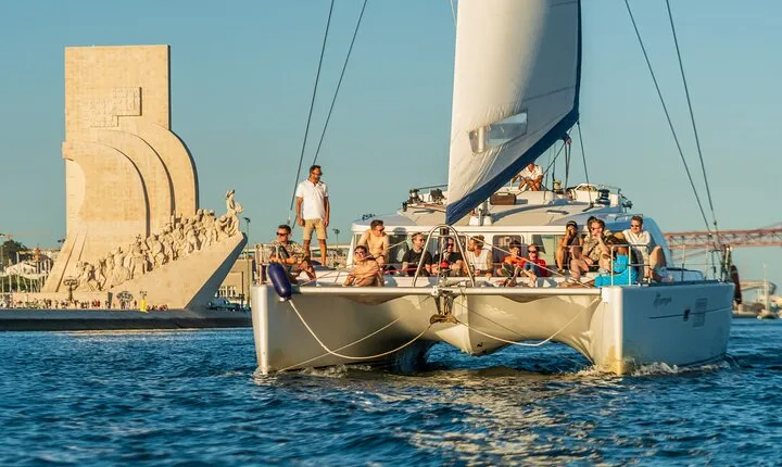 Sailing Catamaran Sunset Group Cruise with Welcome Drink