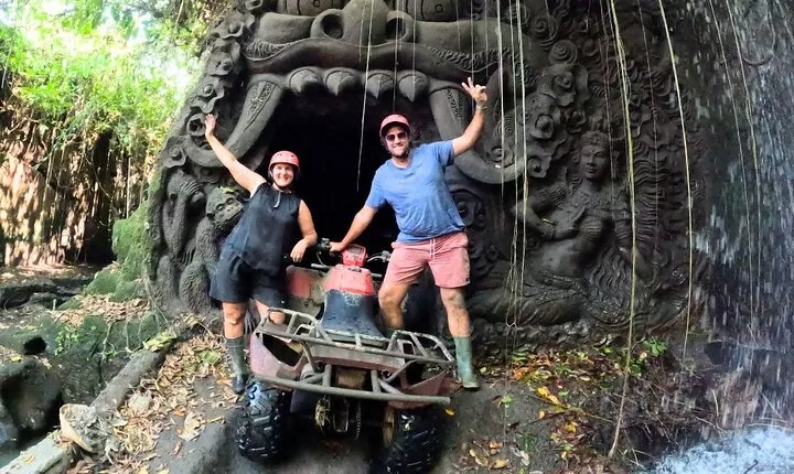 Bali ATV Ride Ubud Waterfall, Ricefield,River,Barong Cave, Lunch