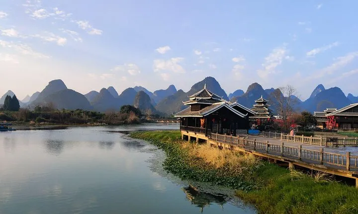 Half-Day Self-Guided Yangshuo Xianggong hill Sunrise and Shangri-La Village Tour