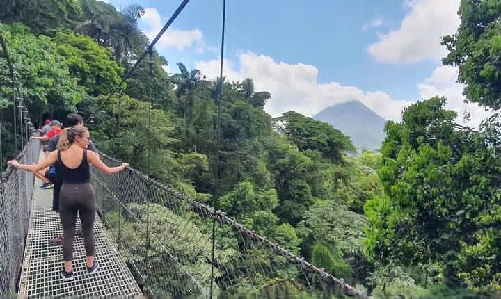 Arenal volcano- rainforest - Hanging bridges-waterfall-hotsprings