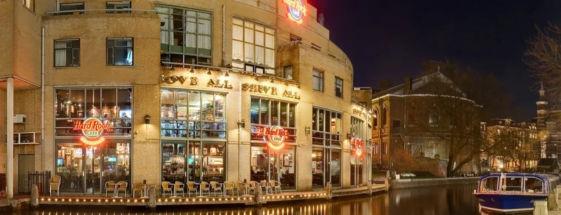 Hard Rock Cafe Amsterdam priority seating with menu