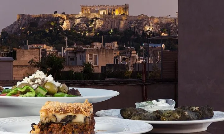 Traditional Greek cooking class and lunch or dinner with an Acropolis view
