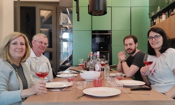 Hungarian lunch/dinner with locals in their home w/ car transfer