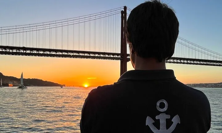Lisbon Noon or Sunset by Engine Boat