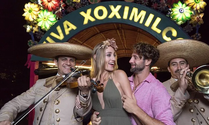 Xoximilco Party Night over Trajinera - Departure from Cancun