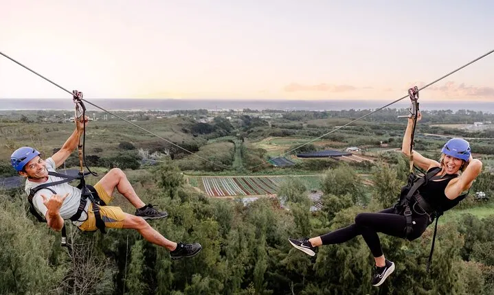 8-Line Zipline Adventure on Oahu's North Shore