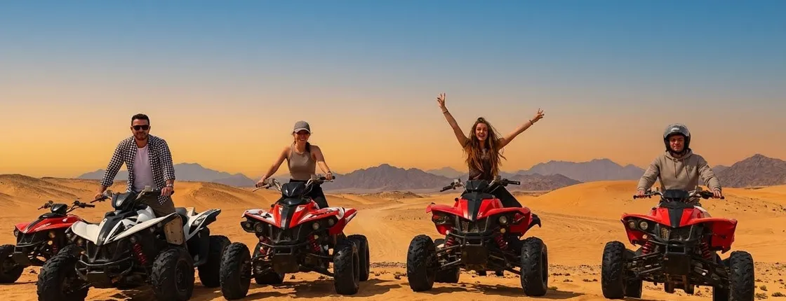 Half-day Hurghada Desert Quad Bike Tour with Camel Ride and Tea