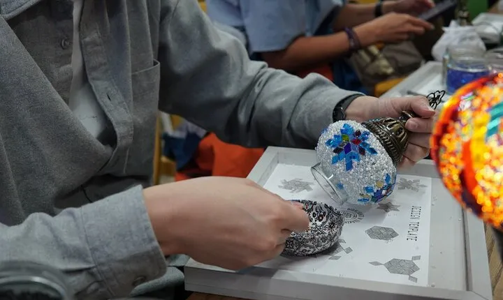 Traditional Turkish Mosaic Lamp Making Workshop in Antalya