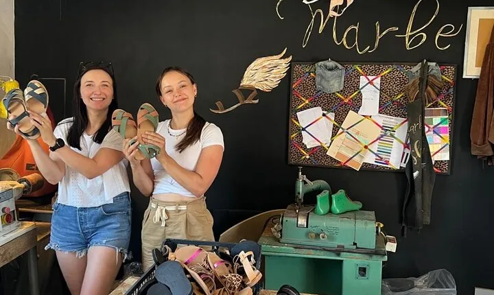 Make Leather Ancient Greek Sandals and Tour Temple of Poseidon