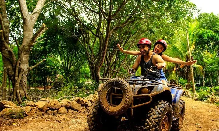 ATV shared Cenote & Ziplines - Extreme Experience from Playa del Carmen