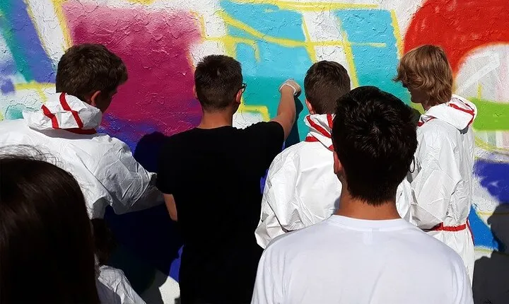 Open graffiti workshop in the Mauerpark in Berlin
