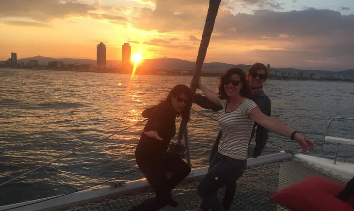 Sunset at PREMIUM Boat in Barcelona