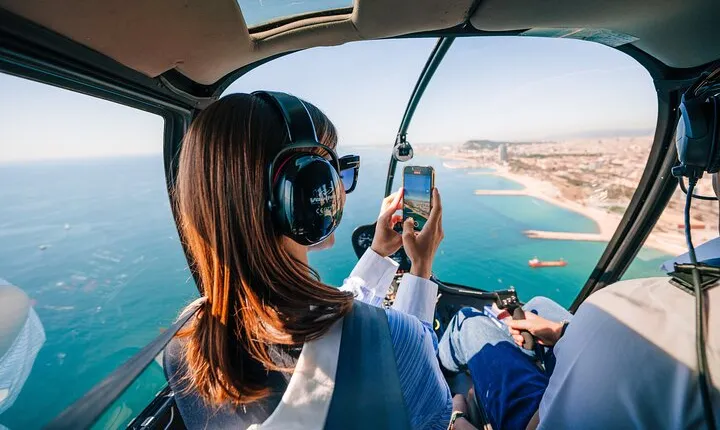 Barcelona Sailing Trip and Panoramic Helicopter Flight