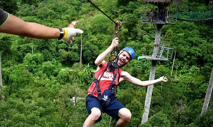zip line adventure on mountain (8 Platforms 1200 m.)