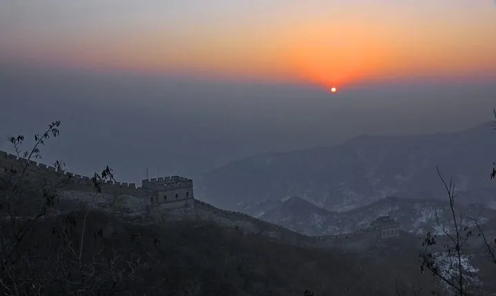 Sunrise on MuTianYu GreatWall Trip Taxi English Cab Driver-TR APP