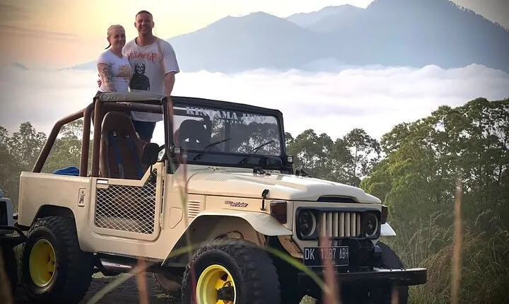 Mount Batu Sunrise by Jeep 4WD + Black lava + Natural Hotspring