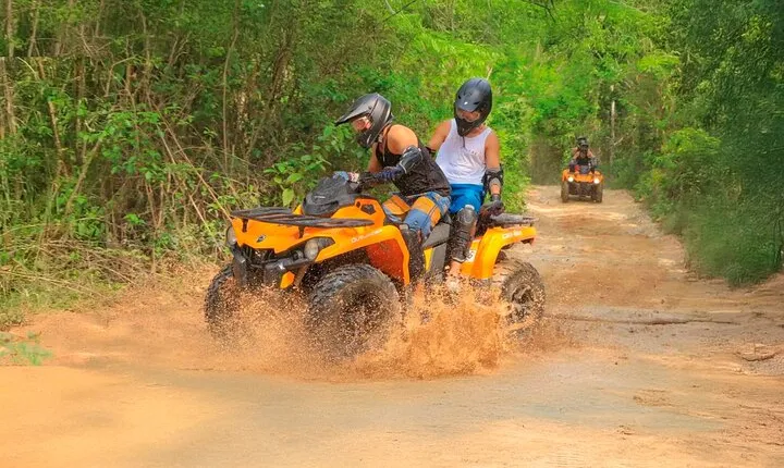 Half-day Adventure: Cenote + Ziplining + ATV Tour