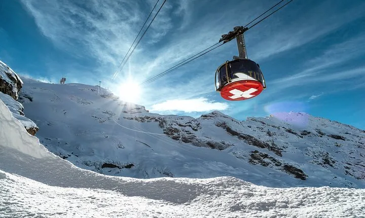 Mount Titlis Cable Car with Ice Flyer and Lucerne from Zurich