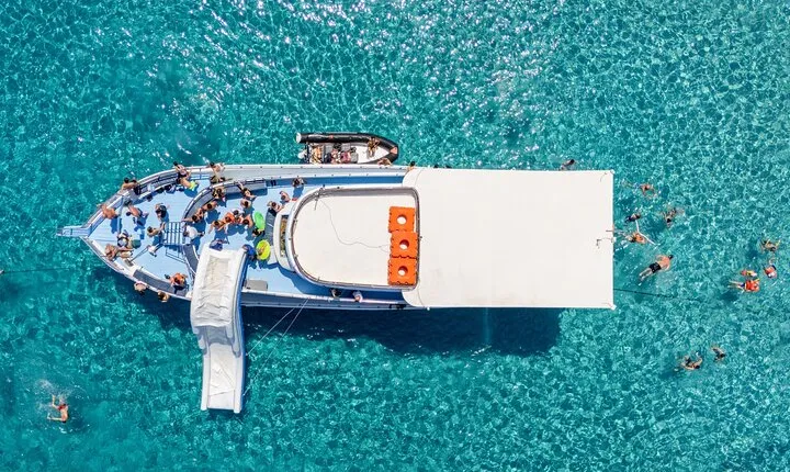 Blue Lagoon trip with slide & music departing from Latchi harbour