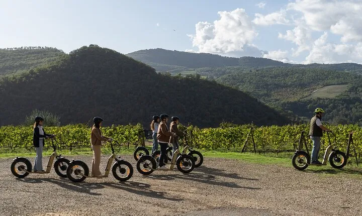 Hop on and cruise through the vineyards of Chianti Rufina