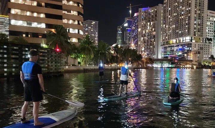 Miami City Lights Night SUP or Kayak