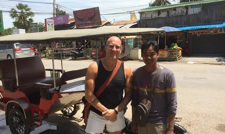 Battambang bamboo train, killing cave, bat cave & sunset