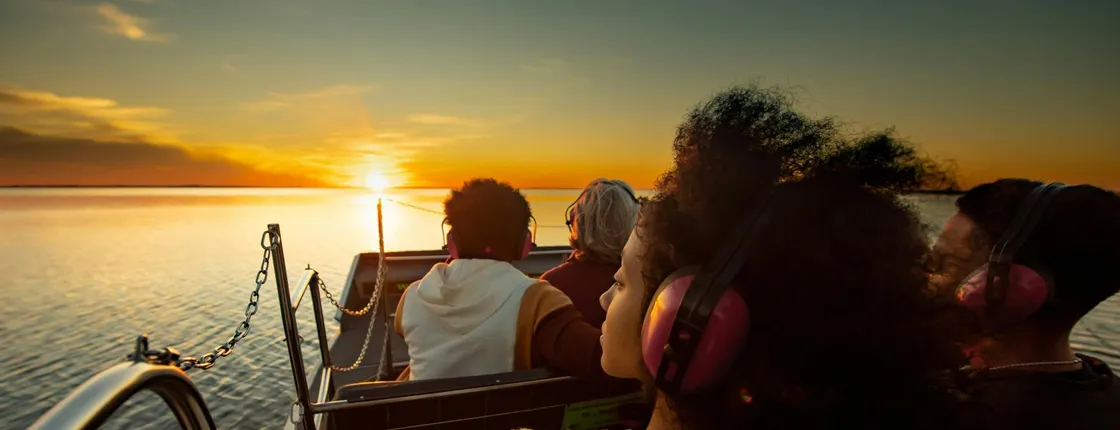Sunset Central Florida Everglades Airboat Tour with Park Admission
