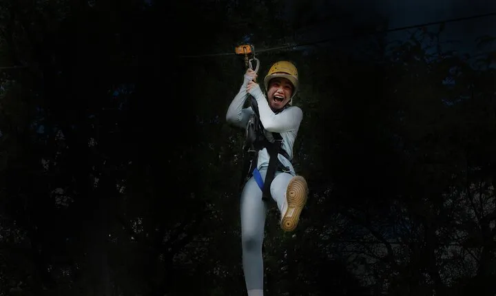 Night Zipline Adventure: 3 Lines