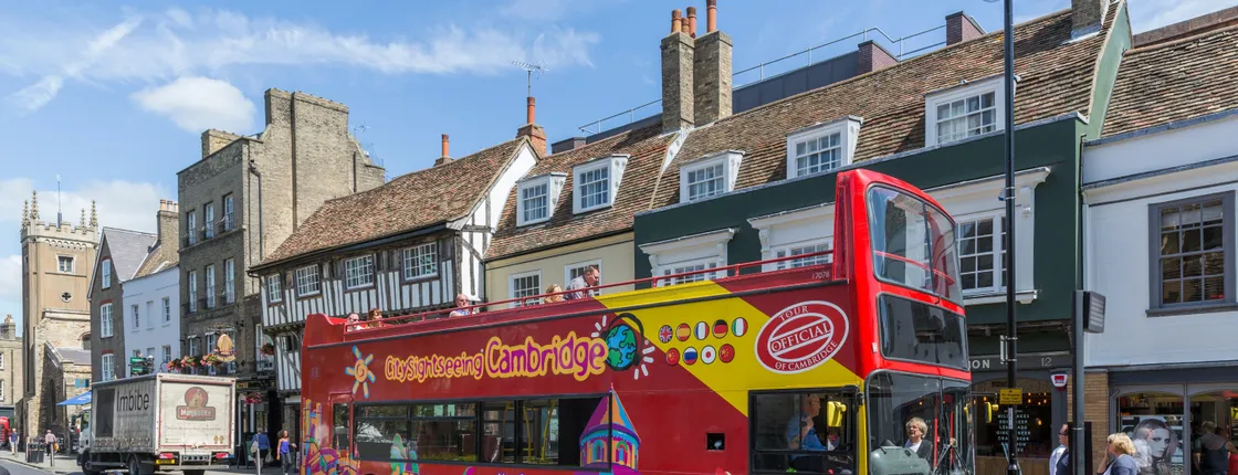 City Sightseeing hop-on hop-off bus tour of Cambridge