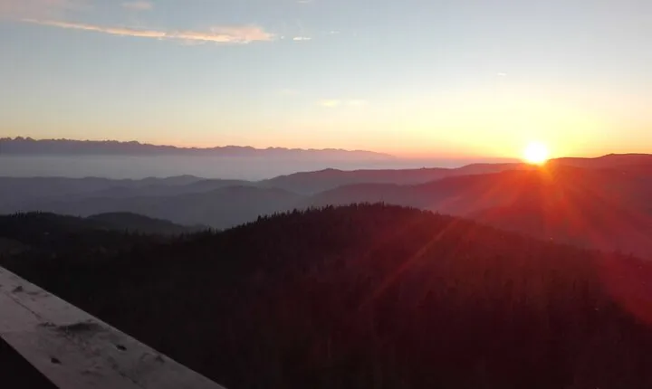 Hiking from Krakow: Sunset in the Beskidy Mountains