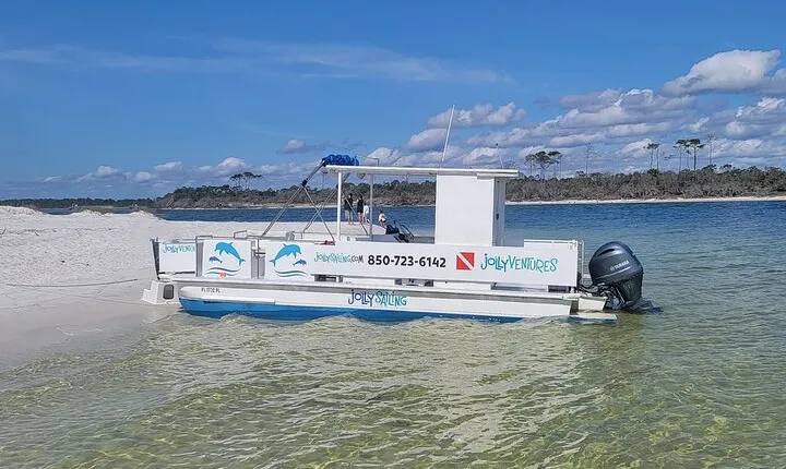 Private 3 Hour Powerboat Dolphin Cruise with Remote Beach Stop up to 6 guests