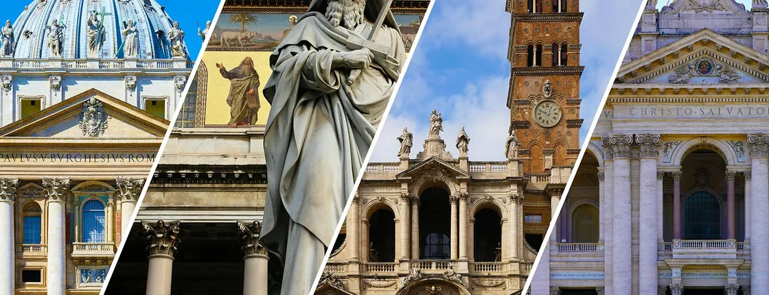 Papal basilicas of Rome private guided tour by golf cart
