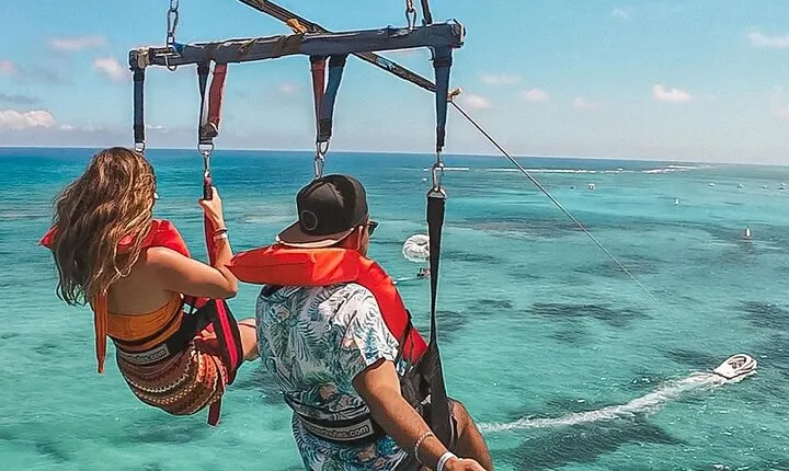 Half day Private Parasailing and Bamboo Rafting Tour