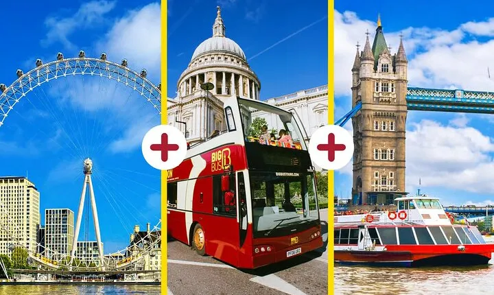 London Eye Ticket, Big Bus Hop-on Hop-Off Tour & River Cruise