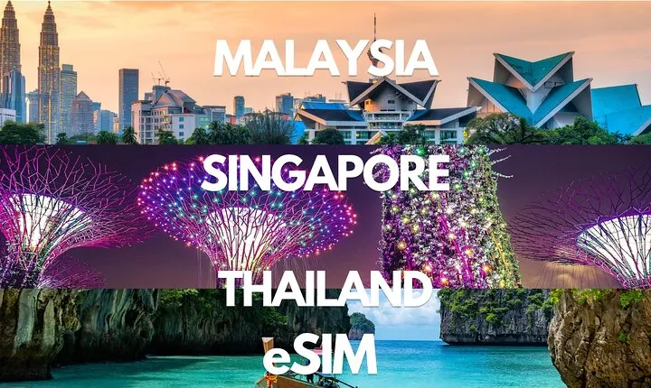 Singapore Malaysia & Thailand Data eSIM- by 3HK(Instant Delivery)