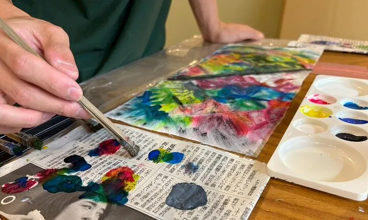 Kyoto Yuzen Dyeing Workshop in Tatami Room